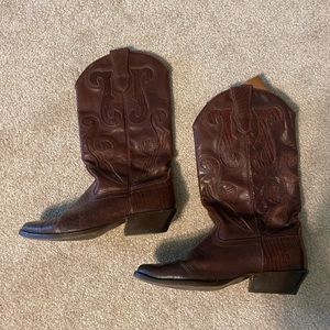 Vintage leather cowboy boots